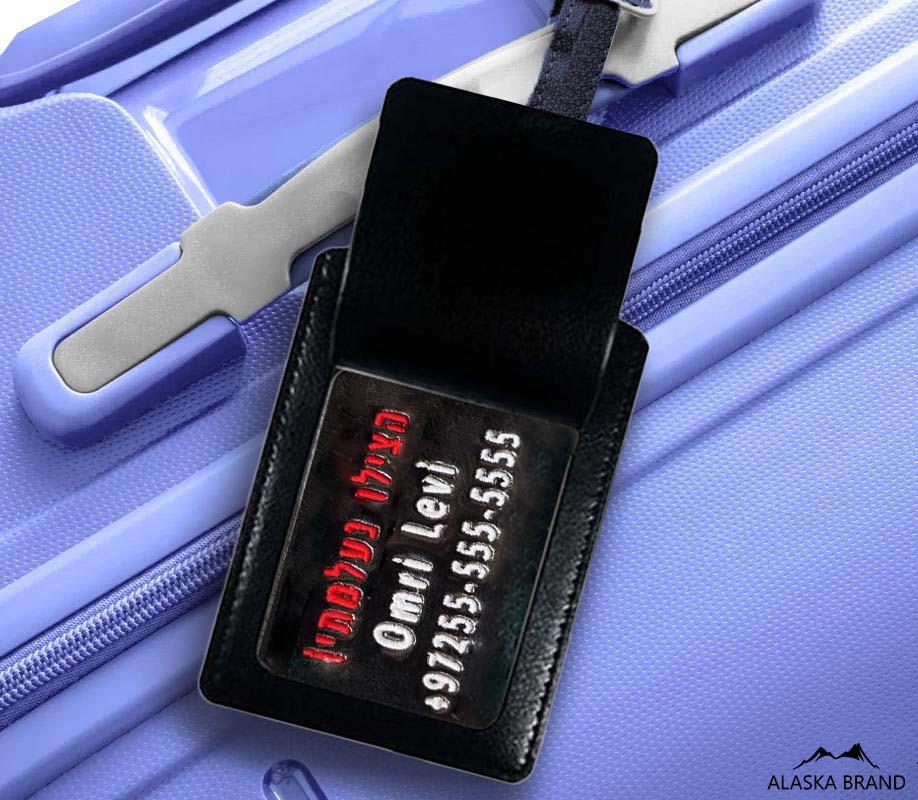 תג למזוודה בתוספת רקמה אישית! - לזיהוי המזוודה שלך