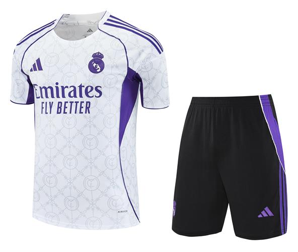 ריאל מדריד חליפה קצרה לבן סגול