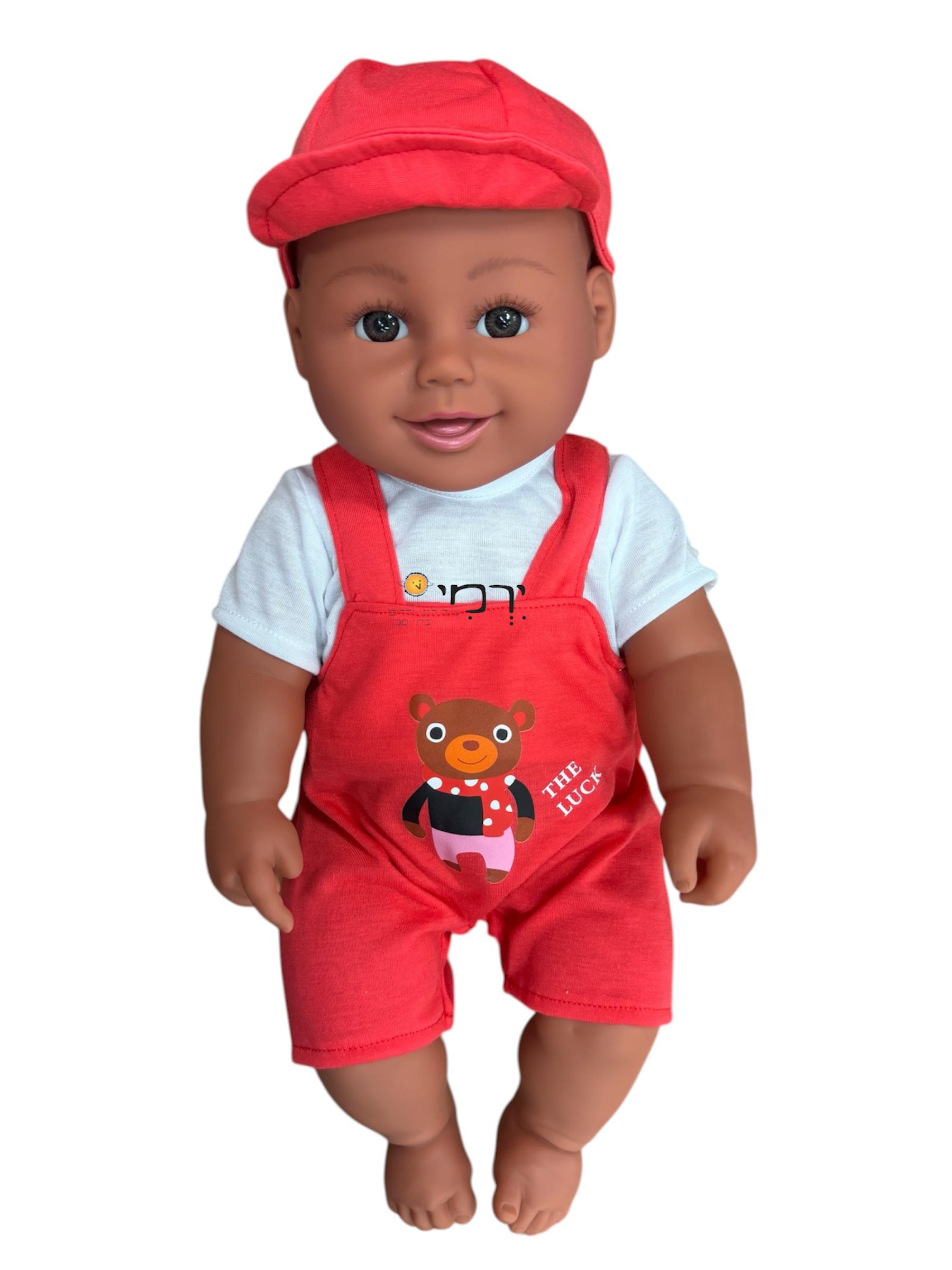 בובה אנטומית גדולה - אוברול אדום