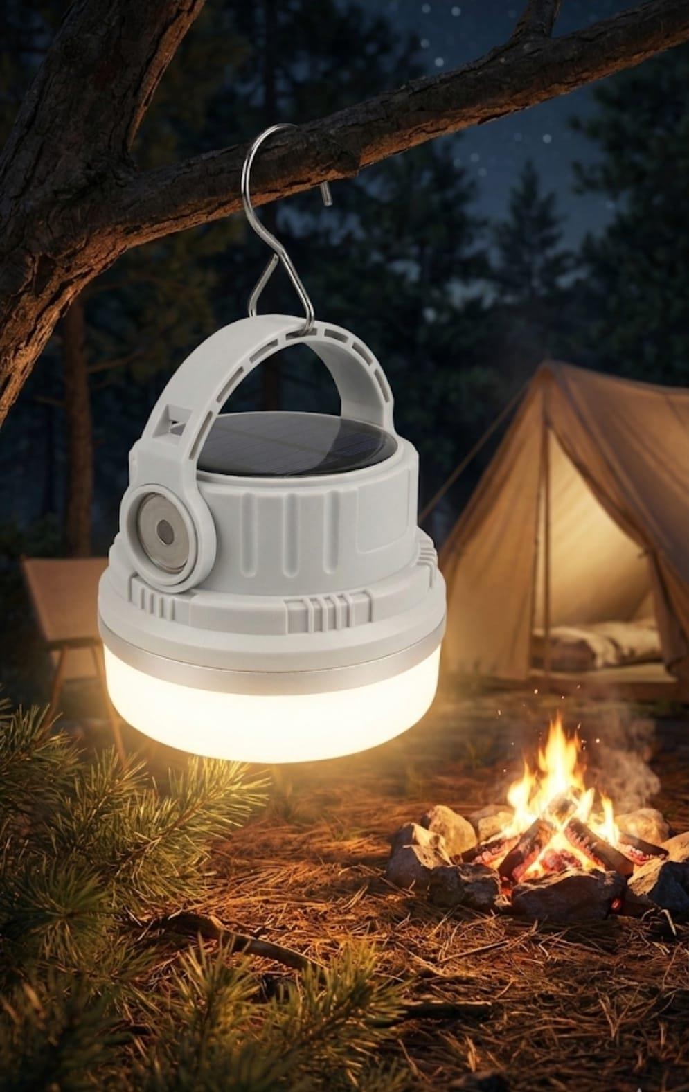 פנס חירום סולארי פנס יד ופנס לתליה באוהל במרפסת נטען סולארי וגם TYPE C קמפינג לייף