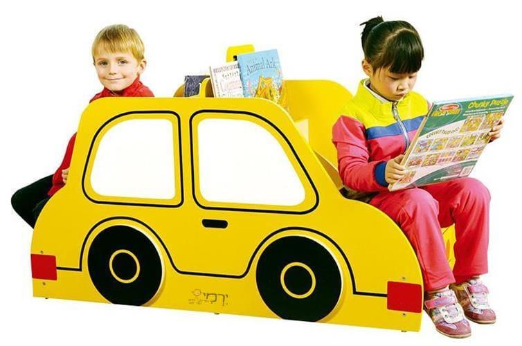 ספריה + שני ספסלי ישיבה דגם מונית