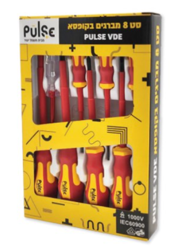 סט מברגים 8 יחידות PULSE VDE בקופסא 1000V