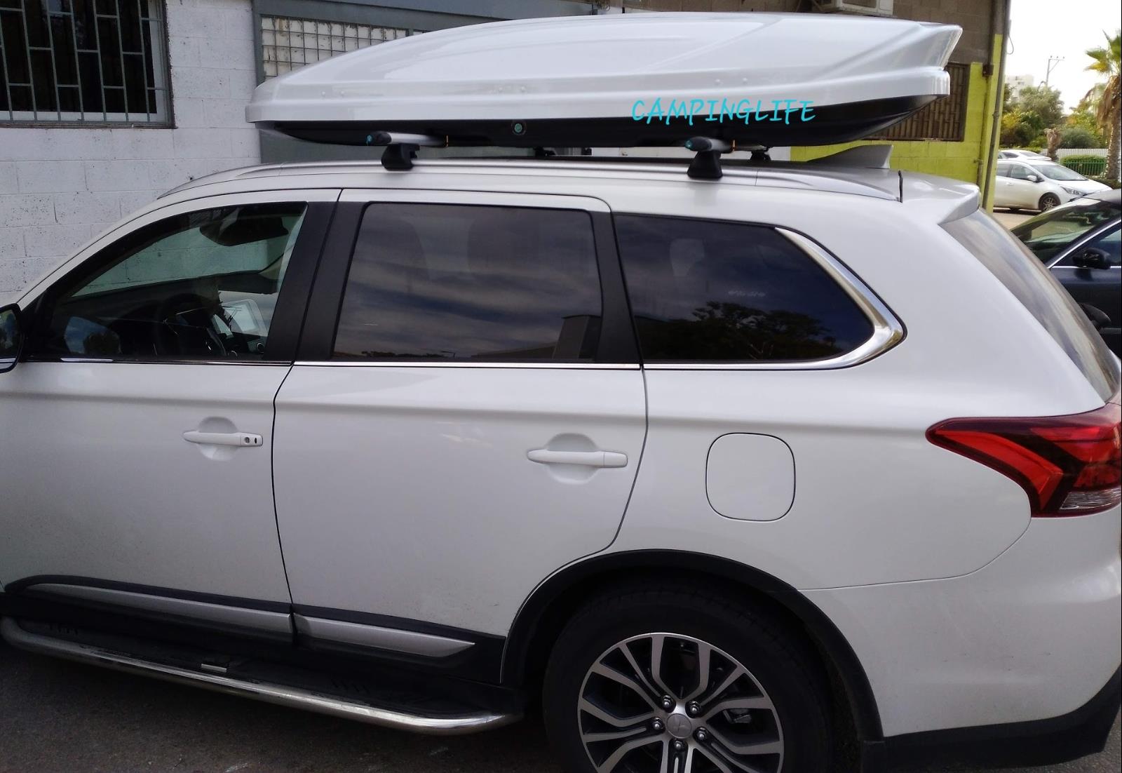 ארגז 520 ליטר תא חפצים לגג הרכב צבע שחור בלבד קמפינג לייף