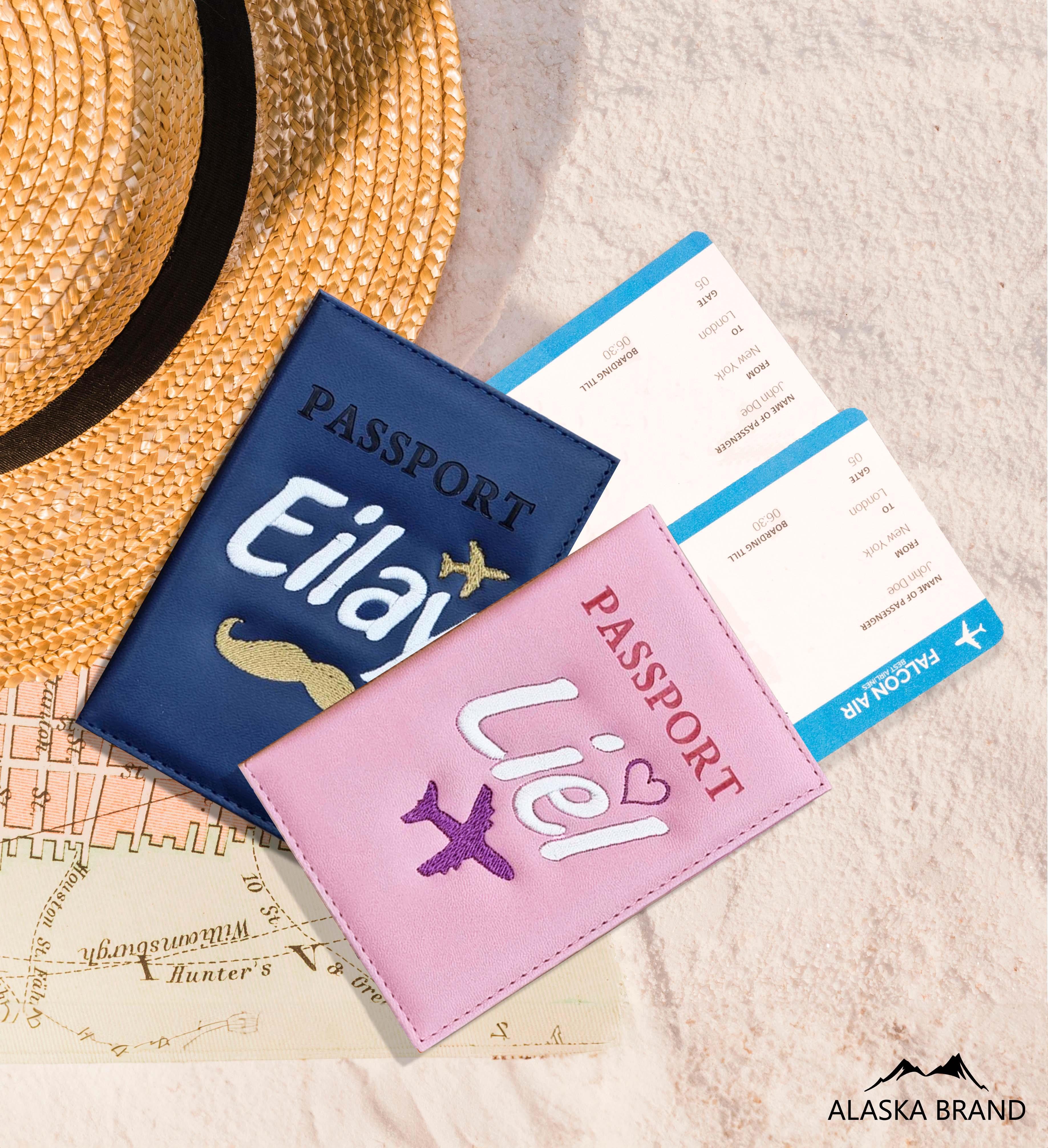 כיסוי דרכון עם רקמה אישית