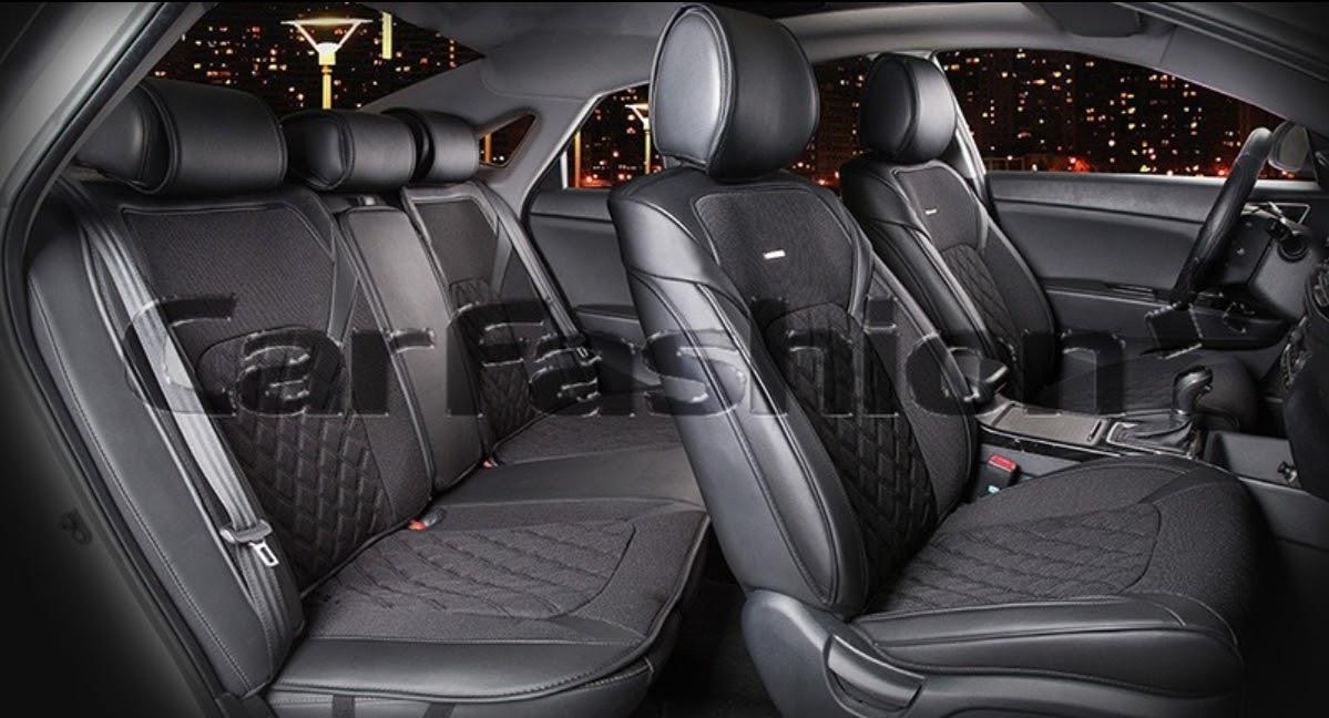 ריפודים נאים לרכב 22354 ריפוד כיסוי הגנה נגד לכלוך ושמירה על מושב הרכב צבע שחור 3D STING PLUS