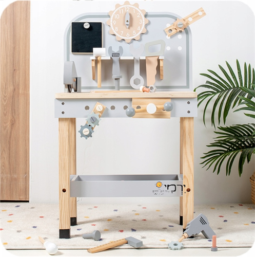 שולחן הברגות + אביזרים מעץ איכותי