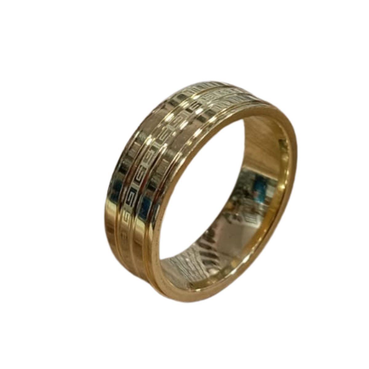 טבעת עם עיטורים - צבע זהב