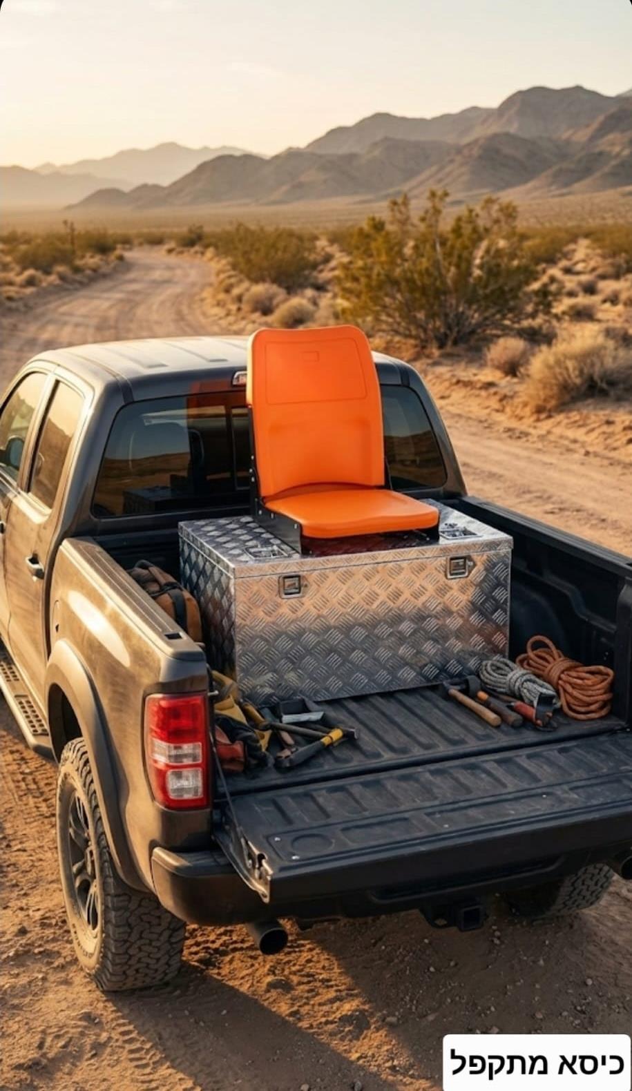 כיסא מתקפל COMPACT להתקנה על ארגזי כלים מיול איזי ריידר שיפצור רכבי שטח וסירות קמפינג לייף