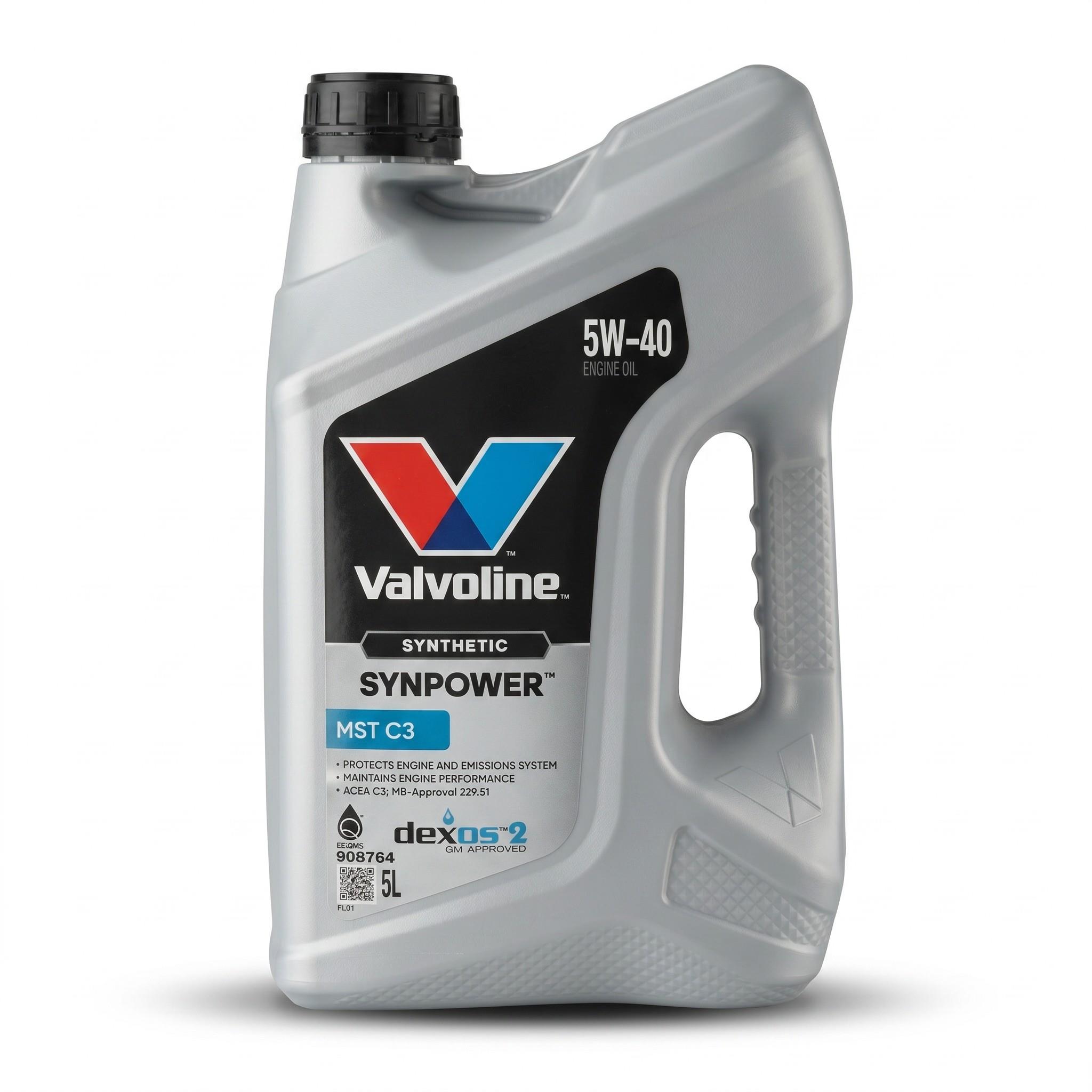 שמן מנוע סינטטי 5 ליטר SYNTHETIC SYNPOWER 5W-40 מבית VALVOLINE