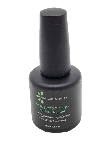 Nail Creativity top coat טופ ג'ל ללא נטרול - HOLOGRPHIC GALACTIC