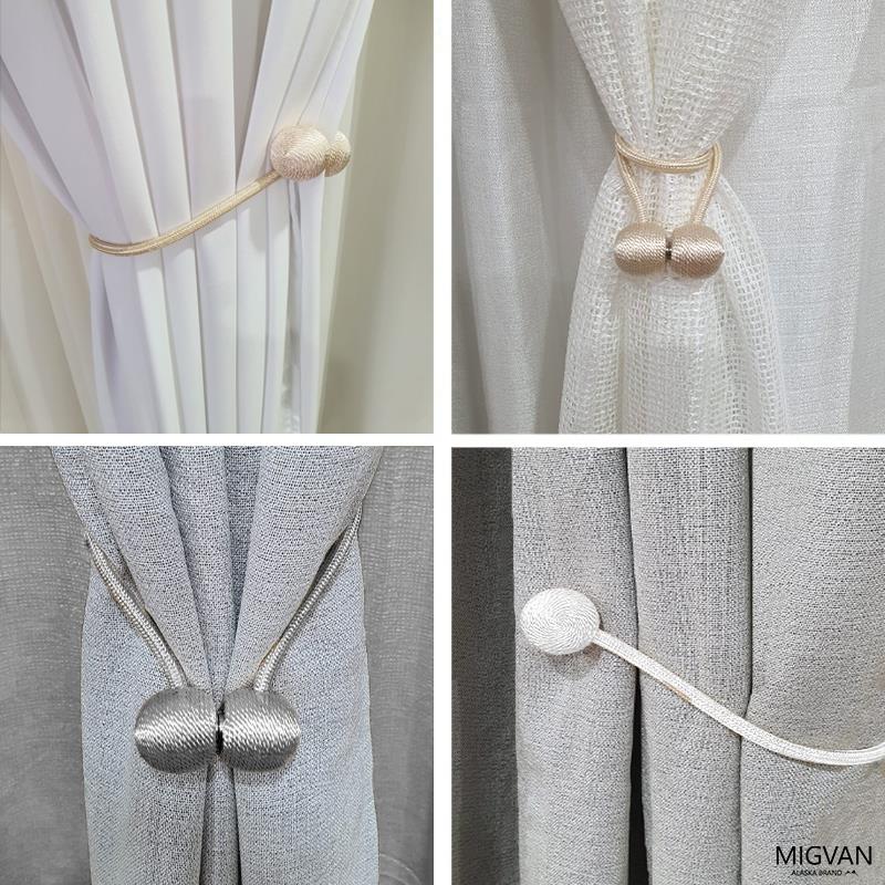 חובקי מגנט לוילון במראה מודרני - זוג באריזה | מבחר צבעים