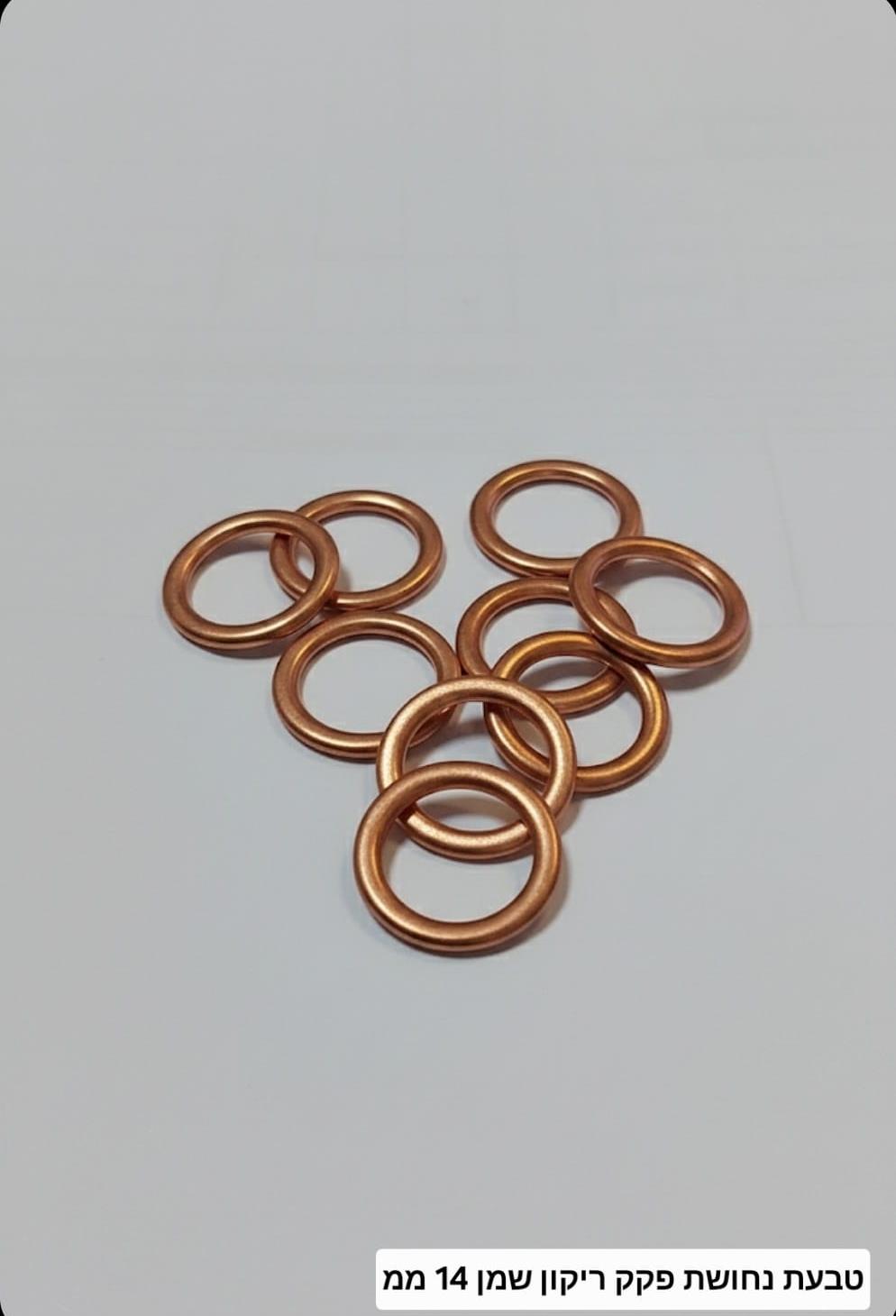טבעת אטימה נחושת לפקק אגן שמן קרטר מידה פנימית 14 ממ קמפינג לייף טבעת אטימה נחושת לפקק אגן שמן קרטר מידה פנימית 14 ממ קמפינג לייף