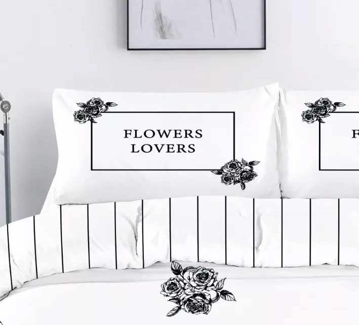 מצעי 100% כותנה פלנל רך ונעים במיוחד - Flowers Lovers *מיטה וחצי אחרון*