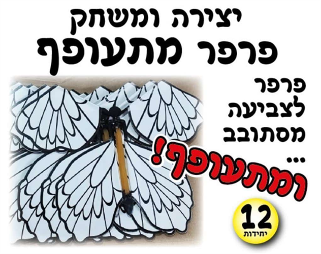 עבודת יצירה פרפר מתעופף