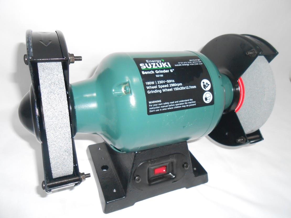 משחזת שולחן אבן משחזת (משייפת שולחן) חשמלית לבית המלאכה לסדנא ולבית קמפינג לייף