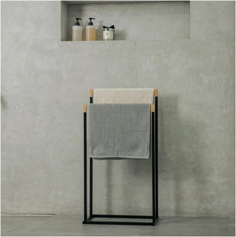 מעמד למגבות איכותי מעוצב בשילוב מתכת ובמבוק דגם BTH-09944 מבית HONEY CAN DO ארה"ב מעמד למגבות איכותי מעוצב בשילוב מתכת ובמבוק דגם BTH-09944 מבית HONEY CAN DO ארה"ב