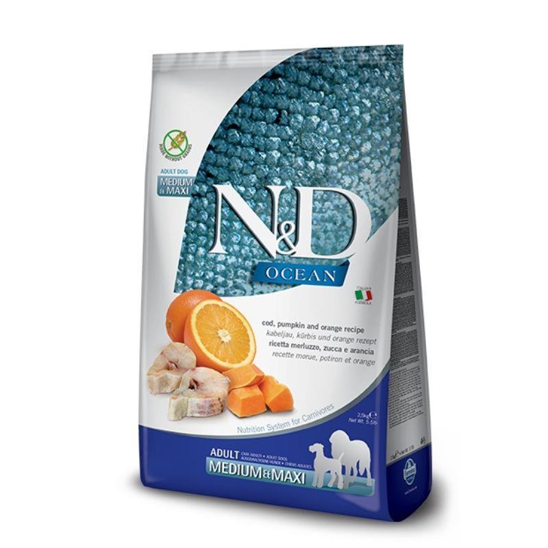 N&D כלב מדיום/מקס בוגר אושן 2.5 קג Natural&Delicious