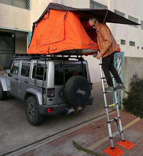 סולם טלסקופי לאוהל גג 2.6 מטר המחיר ליחידה אחת