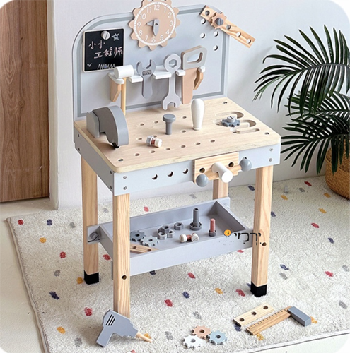 שולחן הברגות + אביזרים מעץ איכותי