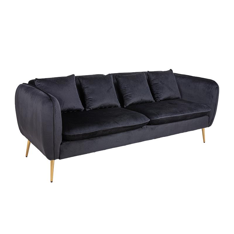 ספה תלת מושבית דגם ברצלונה צבע שחור