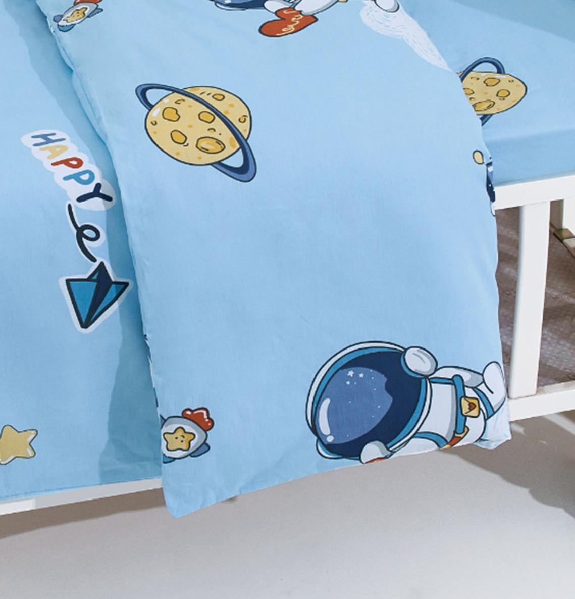 סט 100% כותנה למיטת מעבר / תינוק - חלל