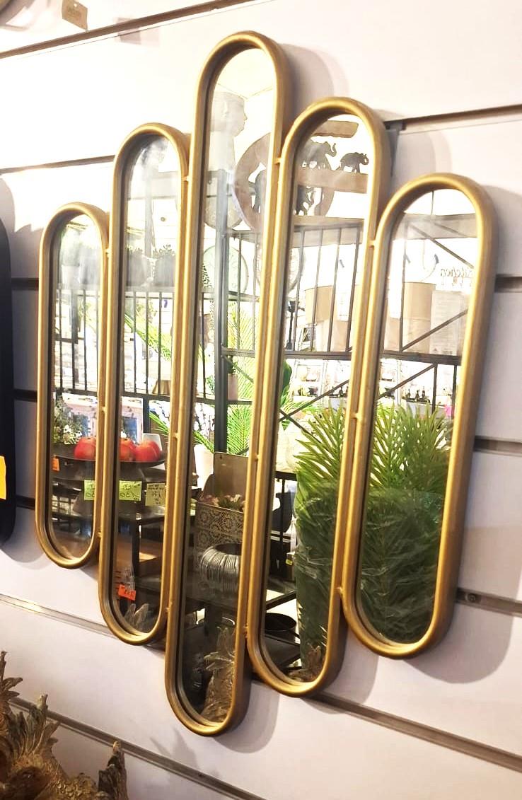 מראת קיר מודולרית זהב