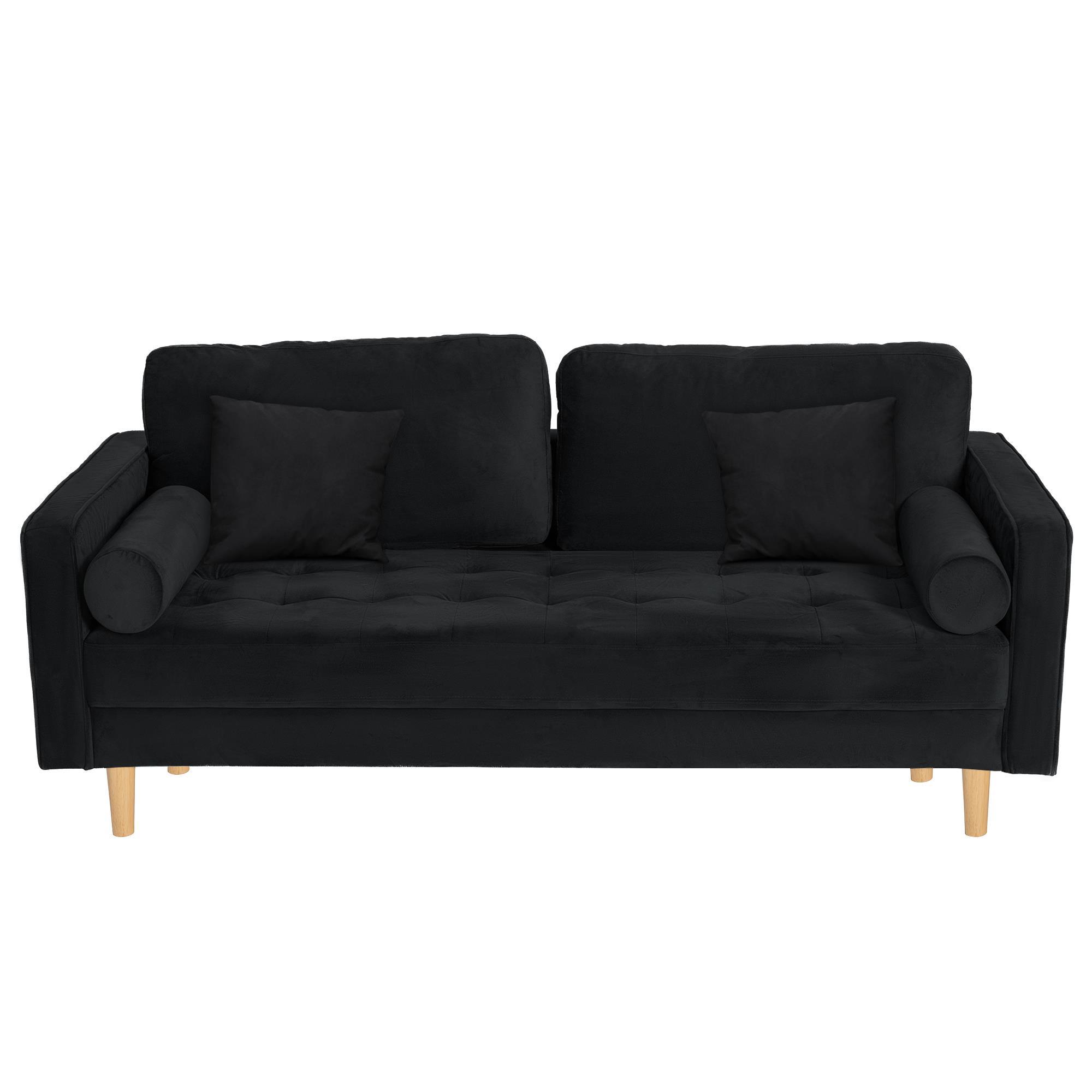 ספה תלת מושבית דגם סונטה צבע שחור ספה תלת מושבית דגם סונטה צבע שחור