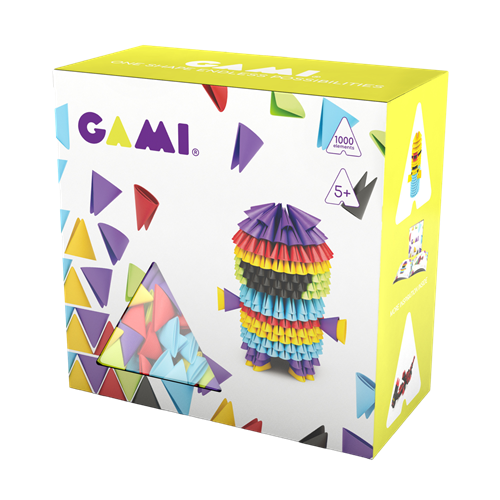גאמי GAMI בסיס 1000 יחידות משולשי סיליקון עבור אוריגמי מודולרי