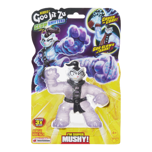 גו ג'יט זו - בובה נמתחת זוהרת בחושך - סטרץ' Glow Shifter בנגאל - Goo Jit Zu