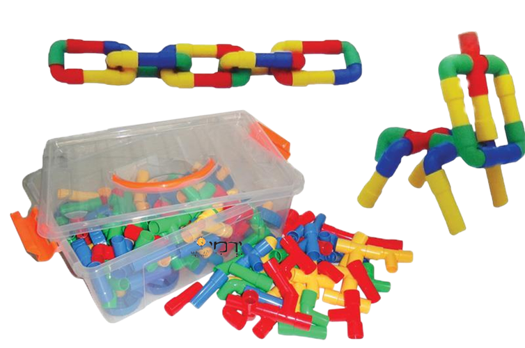 הרכבת צינורות וגלגלים במיכל