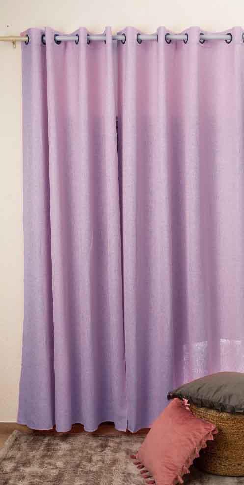 וילון דיווה חצי אטום צבע - לילך