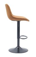 כסא בר מעוצב דגם רומאו דמוי עור צבע חרדל