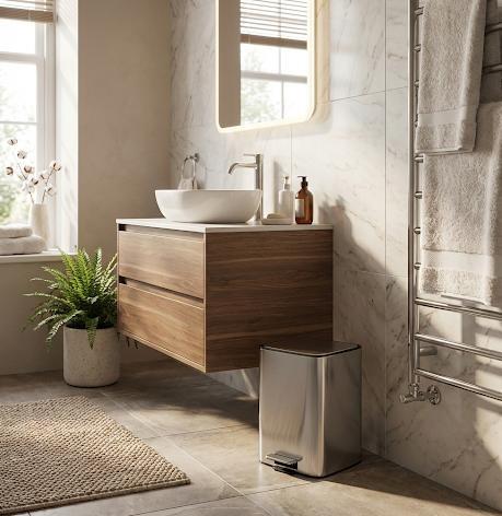 סט פחי נירוסטה   30 ו 3 ליטר עם דלי פנימי נשלף דגם SRT-06690 מבית honey can do