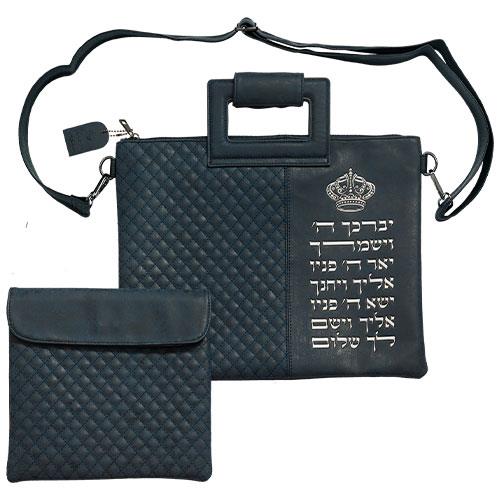 סט כיסויים דמוי עור - אותיות בולטות - יברכך ה'