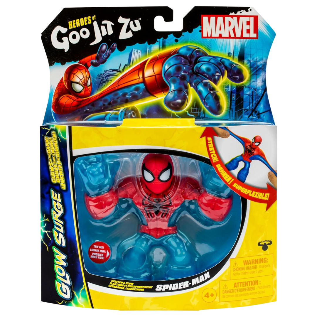 גו ג'יט זו - דמות נמתחת זוהר בוהק - סטרץ' Glow Surge ספיידרמן - Goo Jit Zu גו ג'יט זו - דמות נמתחת זוהר בוהק - סטרץ' Glow Surge ספיידרמן - Goo Jit Zu