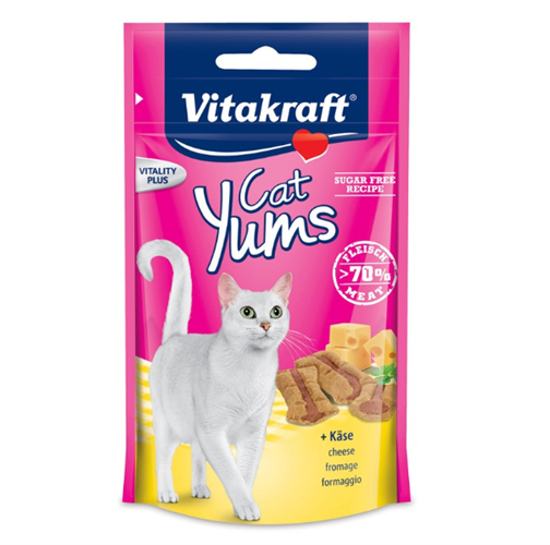 ויטה קראפט חטיפי קט יאמס גבינה לחתול 40 ג Vita Kraft