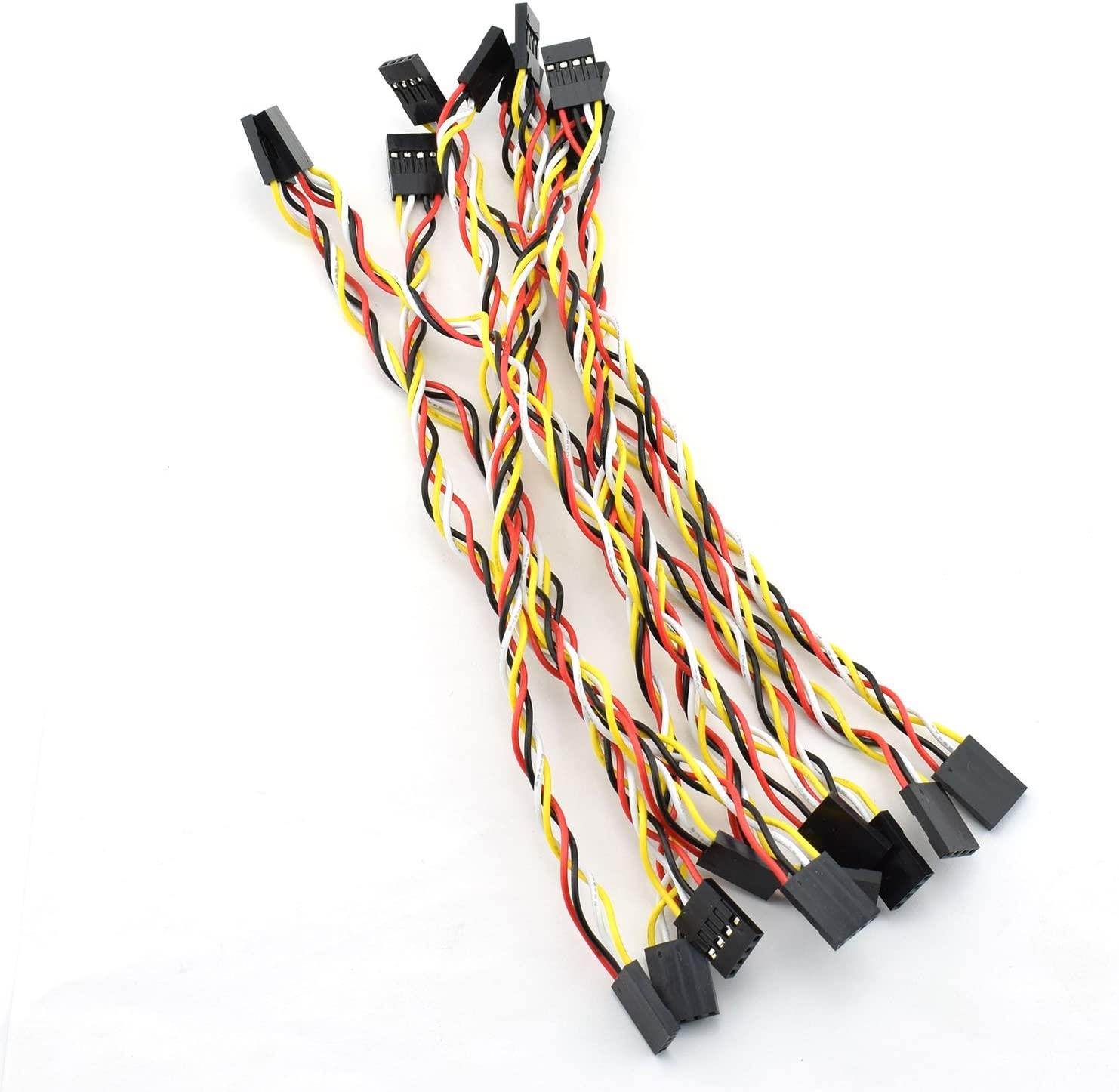 3 חוטים שזורים   twisted cable 10/15cm F-F