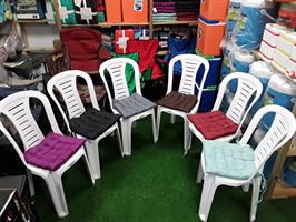 כריות לכיסאות צבע חום כרית מושב 40X40 סמ' עם שרוכים