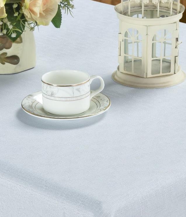 מפת שולחן מלבנית מנצנצת דגם - סהרה לבן