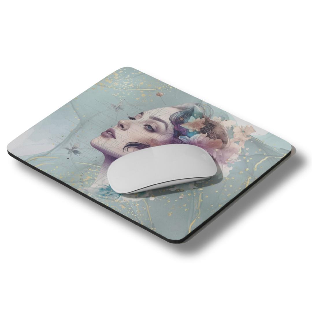 פד לעכבר מעוצב, מתנה לאמא, למורה או לגננת, איור נשי Alive in Her Becoming, אקססוריז למשרד ביתי, גיתוש. פד לעכבר מעוצב, מתנה לאמא, למורה או לגננת, איור נשי Alive in Her Becoming, אקססוריז למשרד ביתי, גיתוש.