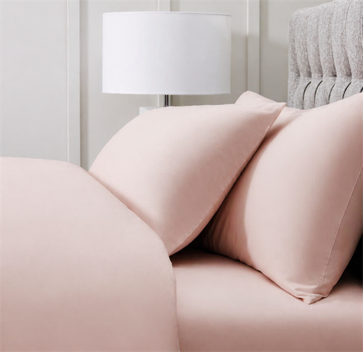 מצעי 100% כותנה מצרית אריגת סאטן - צפיפות 500 חוט - ורוד אפרסק