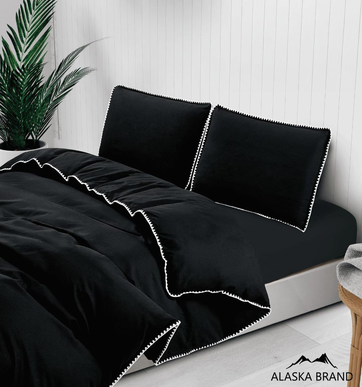 מצעי 100% כותנה משובחת דגם - ויולט שחור