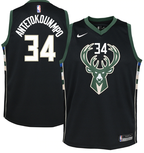 גופיית יאניס ילדים שחורה NBA
