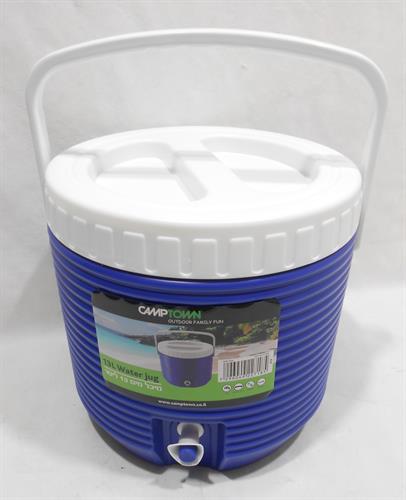 מיכל מים עם ברז לחצן 13 ליטר תרמוקל מצנן ושומר על המים קרים צבע כחול