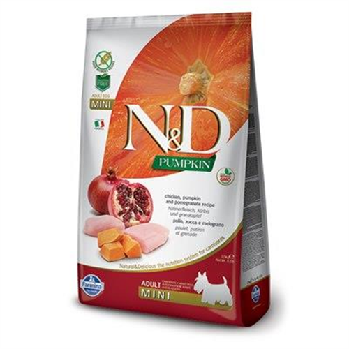 N&D כלב S בוגר דלעת עוף 2.5 קג Natural&Delicious