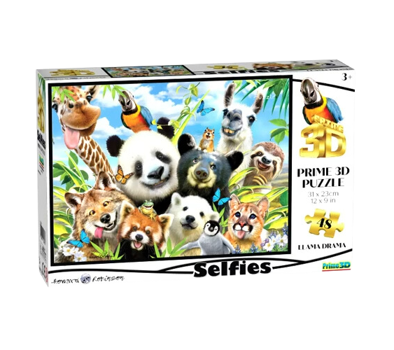 פאזל תלת מימד חיות ספארי סלפי 48 חלקים מבית Prime 3D
