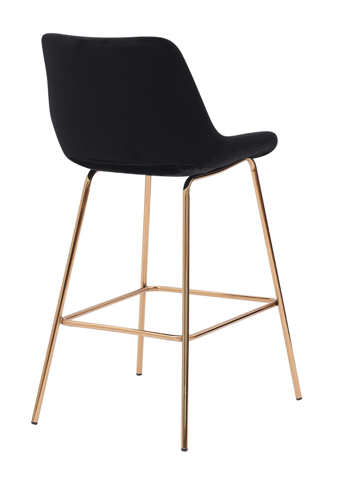 כסא בר מעוצב דגם ליסבון גולד שחור כסא בר מעוצב דגם ליסבון גולד שחור