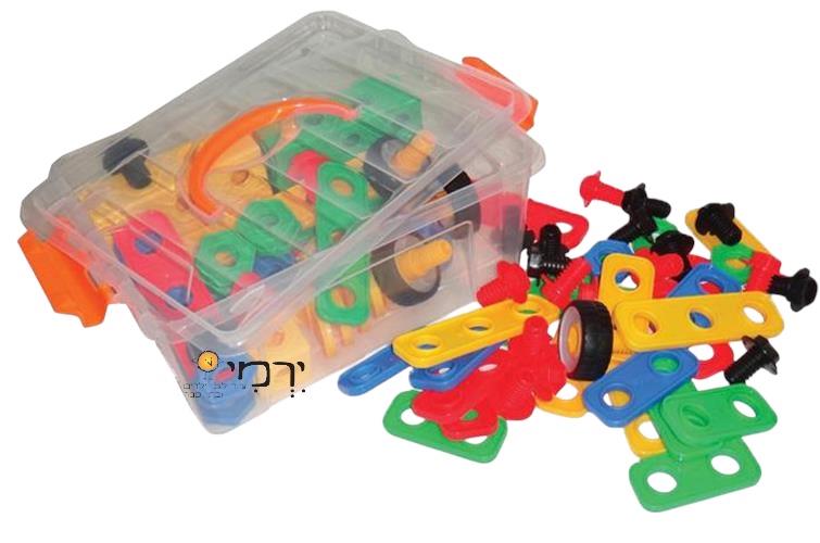 הרכבת הברגות וגלגלים במיכל