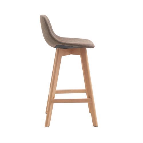 כסא בר מעוצב דגם מרקש דמוי עור חום כסא בר מעוצב דגם מרקש דמוי עור חום