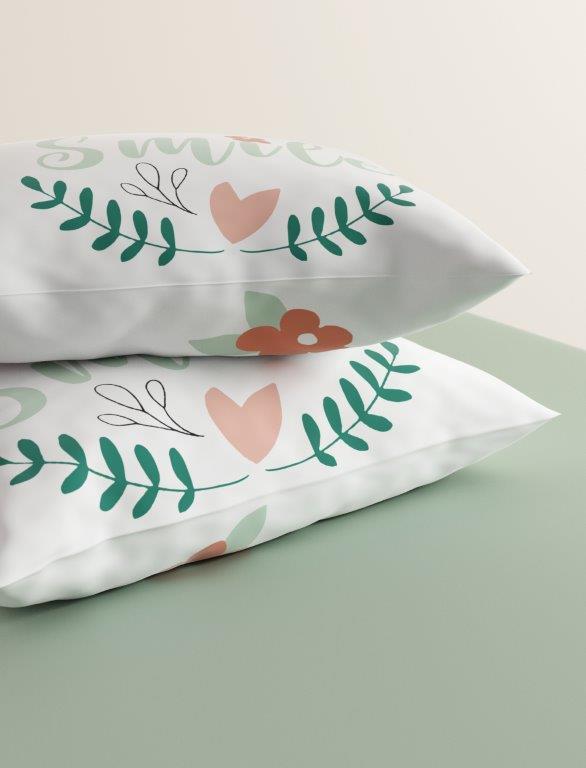 סט מצעים מיטה וחצי 100% כותנה דגם - סמייל